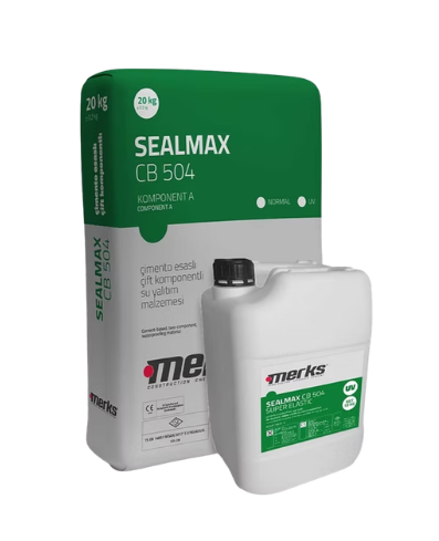 SEALMAX 2K CB 504 SET UV İki Bileşenli UV Dayanımlı Çimento Esaslı Süper Elastik Su Yalıtım Harcı / Kg - 30