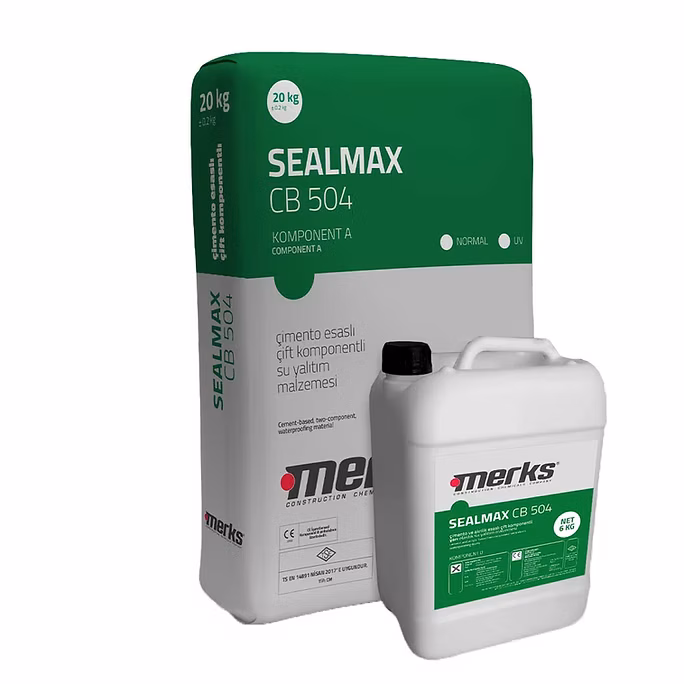 SEALMAX 2K CB 504 YARI ELASTİK SET  İki Bileşenli Çimento Akrilik Esaslı Yarı Elastik Su Yalıtım Malzemesi / Kg - 26