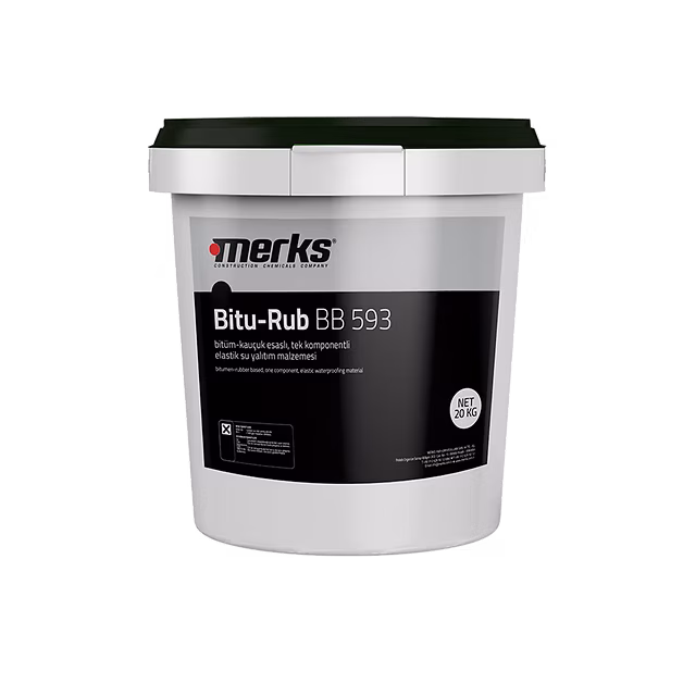 BITU RUB BB 593 1K Yüksek Performanslı Bitüm Kauçuk Polimer Esaslı, Tek Komponentli, Toprak Altı Perde ve Beton Yapılar için Su Yalıtım Malzemesi / Kg - 20
