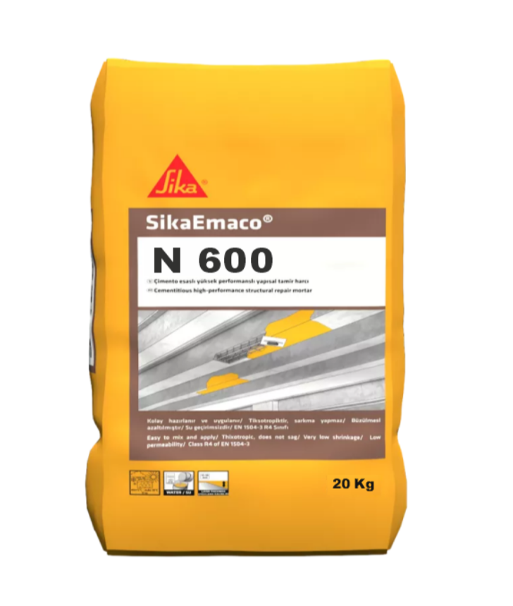 SİKAEMACO N 600 Çimento Esaslı İnce Yüzey Düzeltme ve Beton Tamir Harcı / Kg - 20