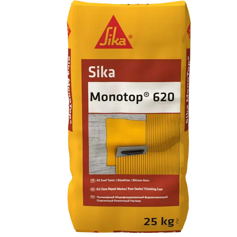SİKA MONOTOP 620 Çimento Esaslı İnce Yüzey Düzeltme ve Beton Tamir Harcı / Kg - 25