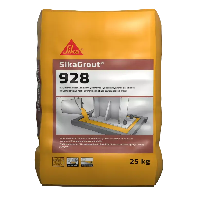 SİKAGROUT 928 Yüksek Mukavemetli Çimento Esaslı Büzülme Yapmayan Grout Harcı / Kg - 25