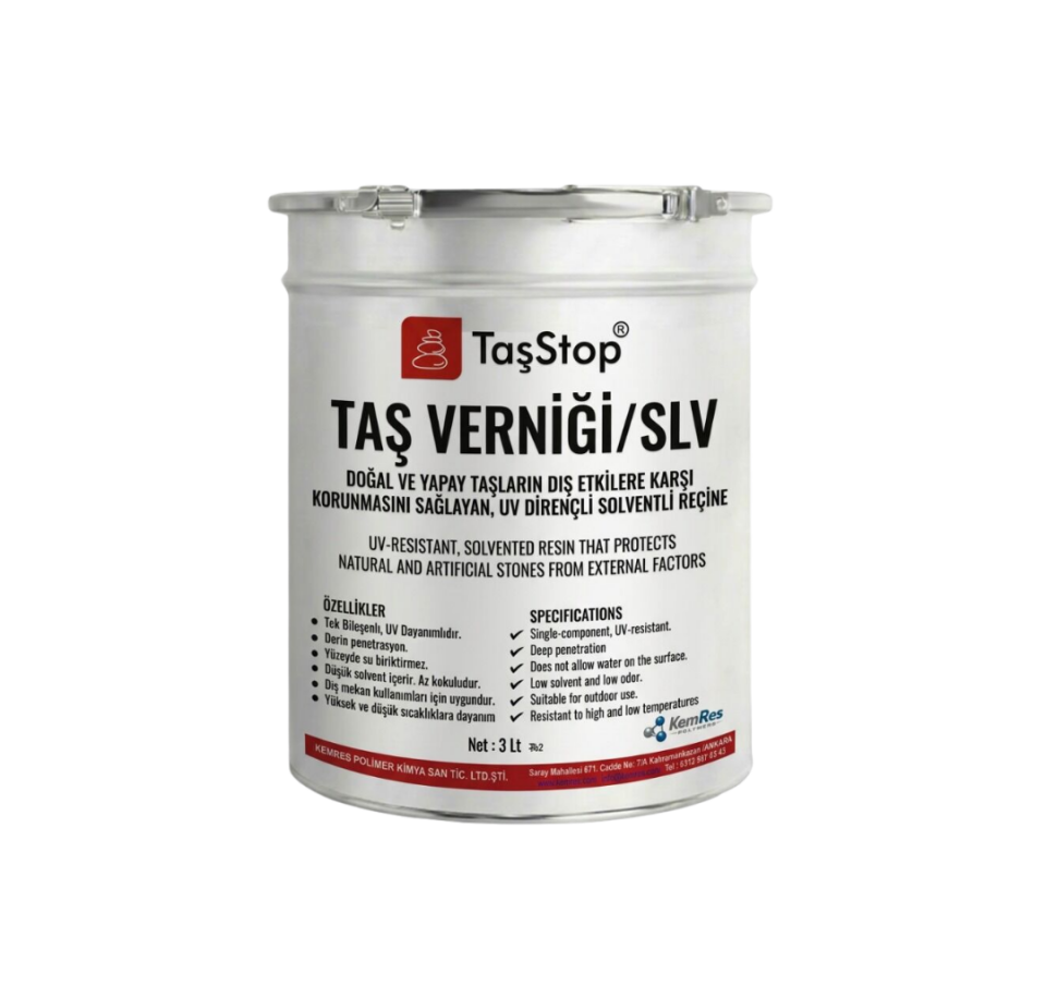 TaşStop Solvent Bazlı Doğal Taş Verniği / Lt - 3