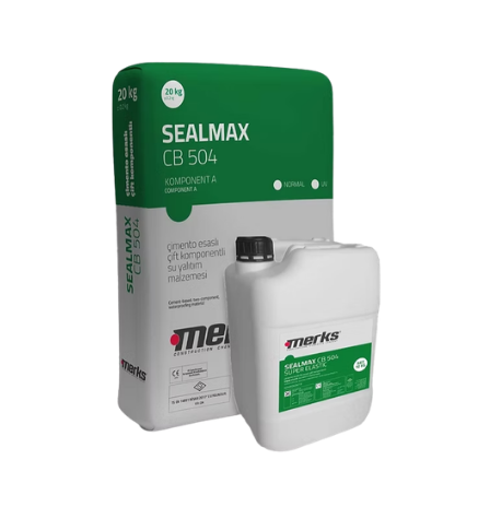SEALMAX 2K CB 504 SUPER ELASTİK SET İki Bileşenli Çimento Akrilik Esaslı Süper Elastik Su Yalıtım Malzemesi / Kg - 30